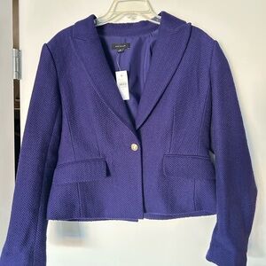 Ann Taylor Deep Purple Textured Women's Blazer